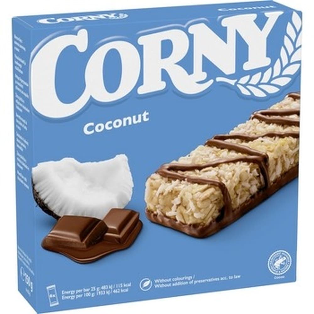 Baton zbożowy Corny Czekolada Kokos 6 x 25 g