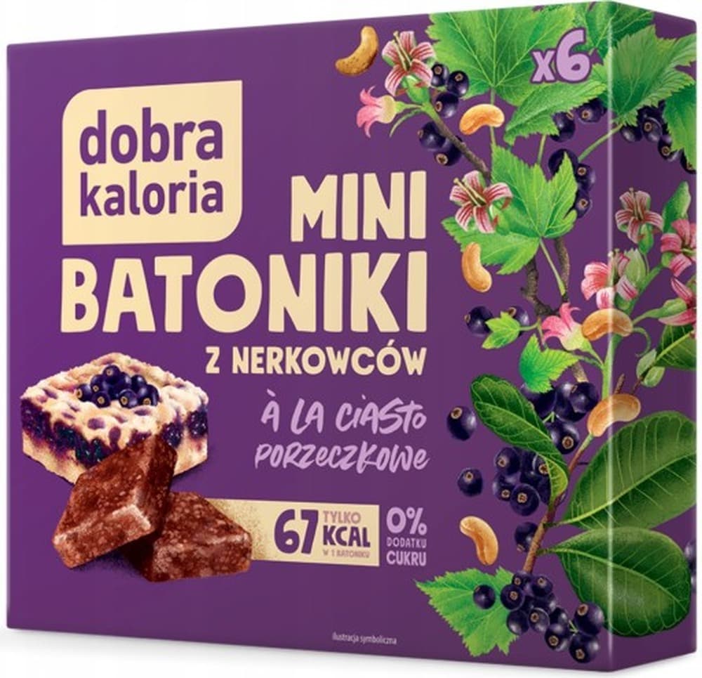 Mini batoniki z nerkowcami a la ciasto porzeczkowe 108 g