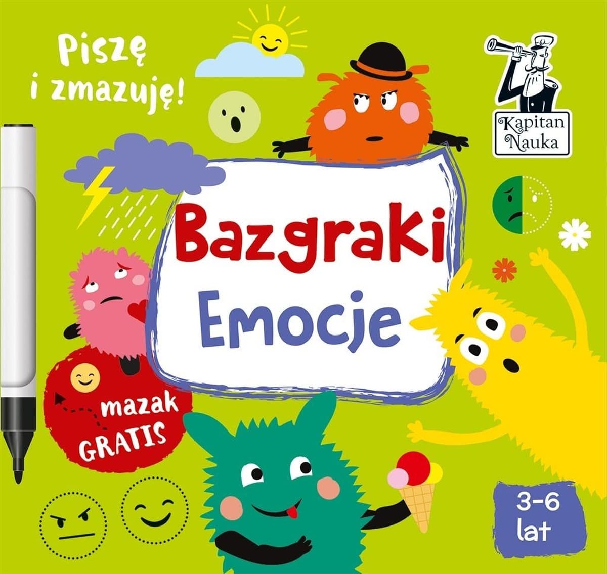 Bazgraki. Emocje. Książka dla dzieci w wieku 3-6 lat