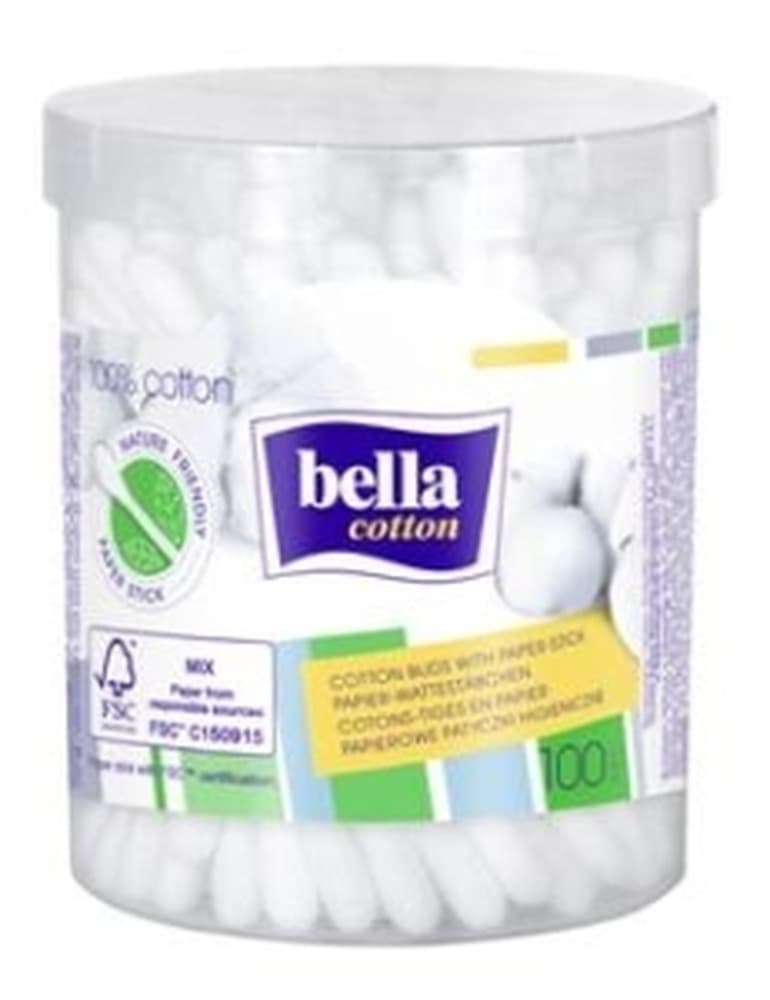 Bella Patyczki Higieniczne 100 sztuk Papierowe