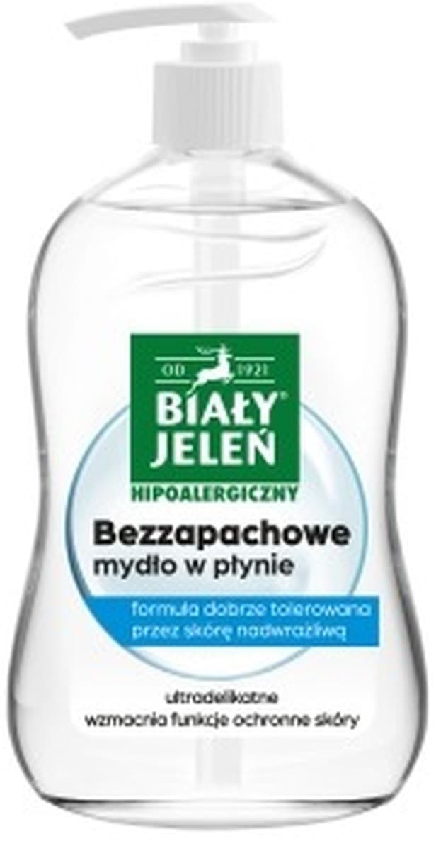 Biały Jeleń mydło hipoalergiczne w płynie z dozownikiem 500 ml bezzapachowe