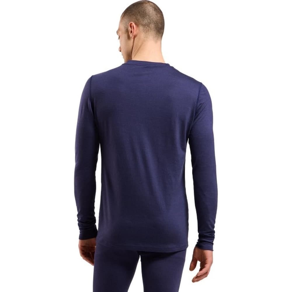 Bielizna termoaktywna Odlo BL TOP crew neck l/s MERINO 200 rozmiar M Niebieska