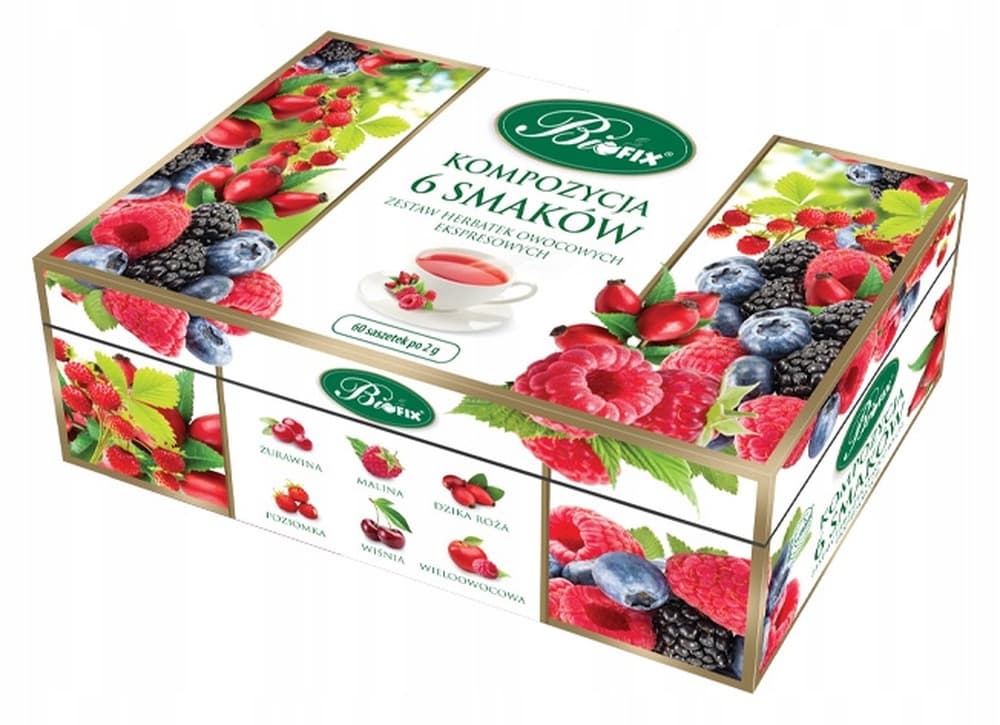 Bifix Kompozycja 6 smaków Herbat Owocowych ekspresowych 60x2g