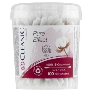 Cleanic Patyczki Kosmetyczne Pure Effect Biodegradowalne 100 sztuk