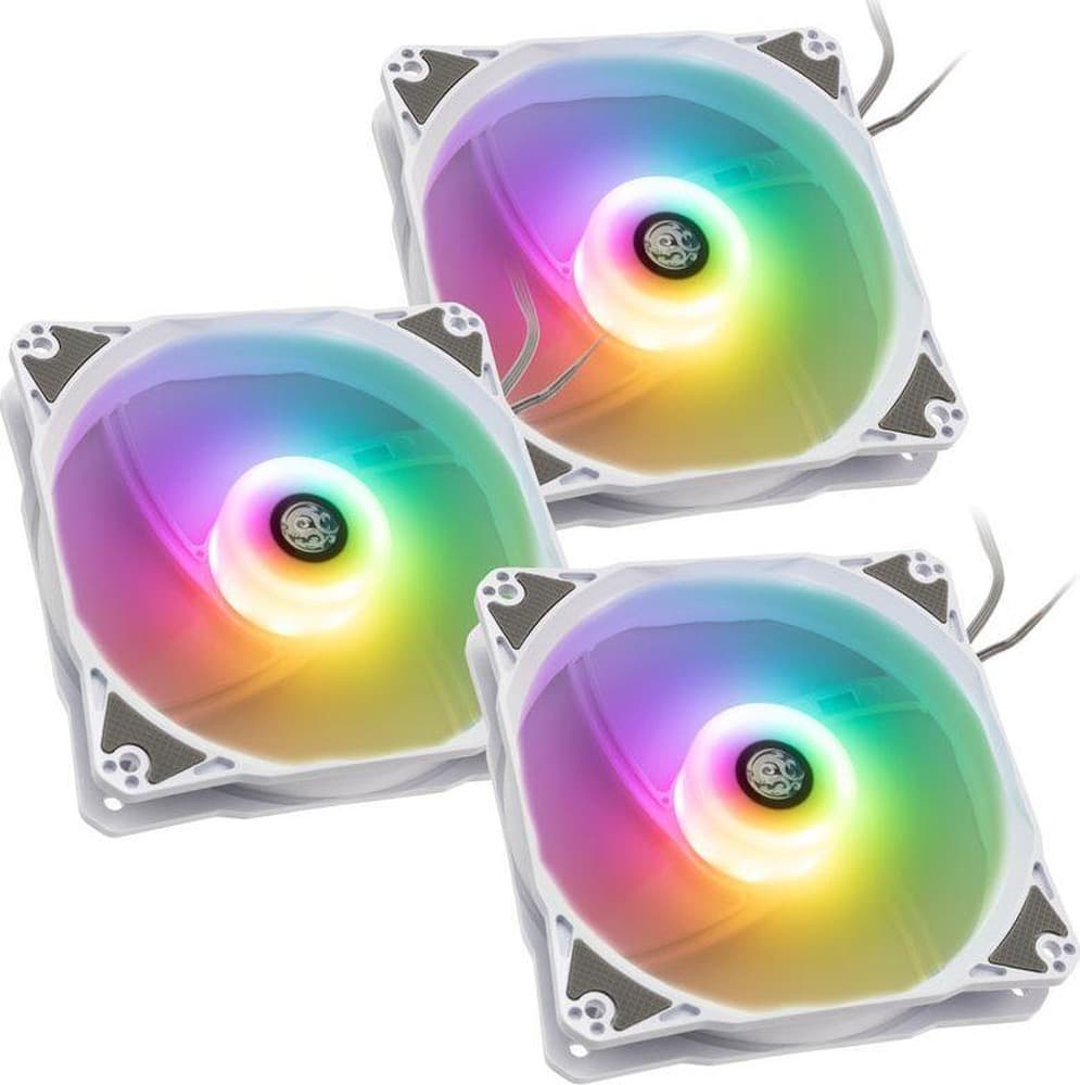 Bitspower Notos RGB PWM 120mm - biały, 3-pak - wentylator komputerowy