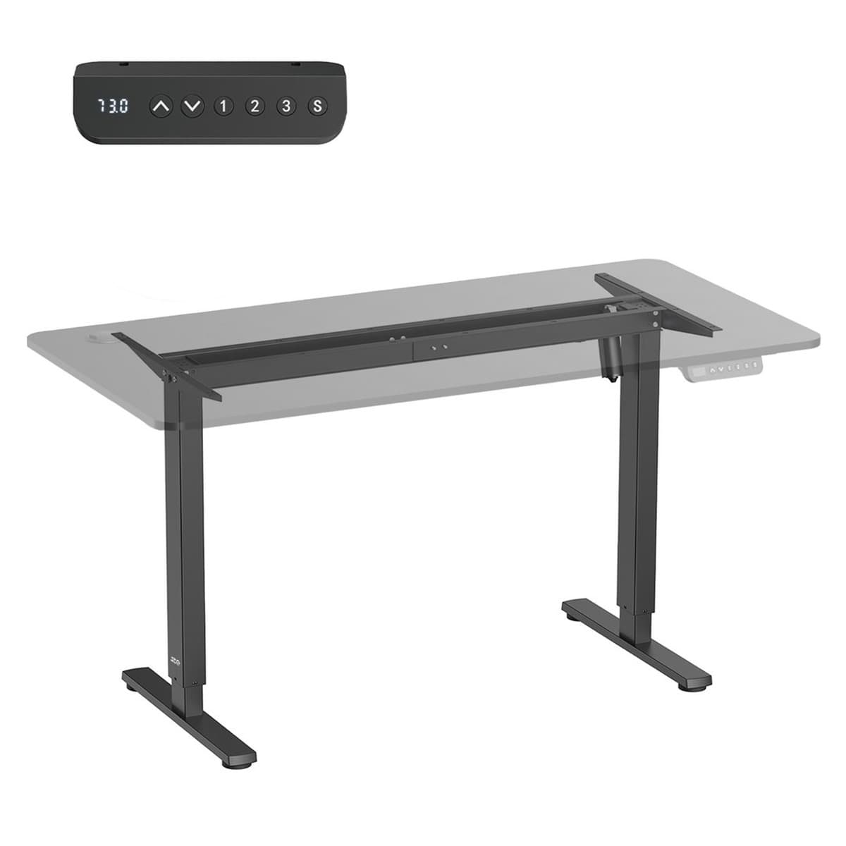 Biurko elektryczne ERGO OFFICE z regulacją wysokości, max 1160 mm, udźwig 80 kg, czarne ER-400 B