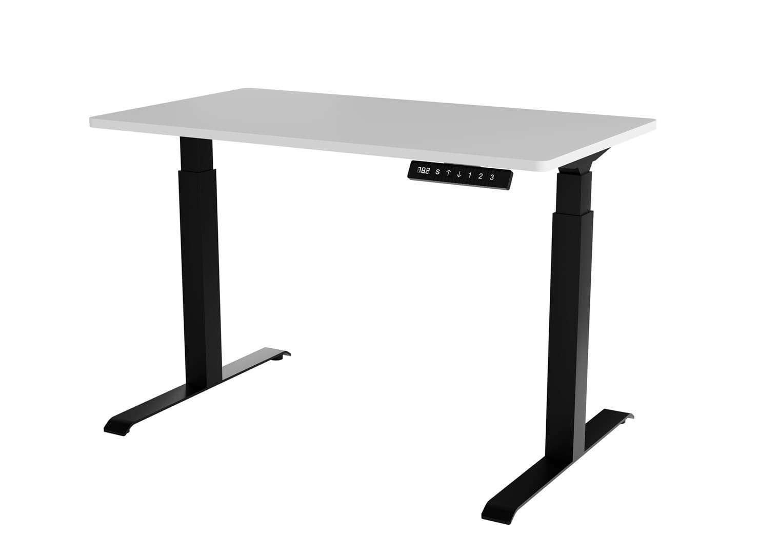 Biurko z elektryczną regulacją wysokości 121x67x72-120 cm czarno-białe