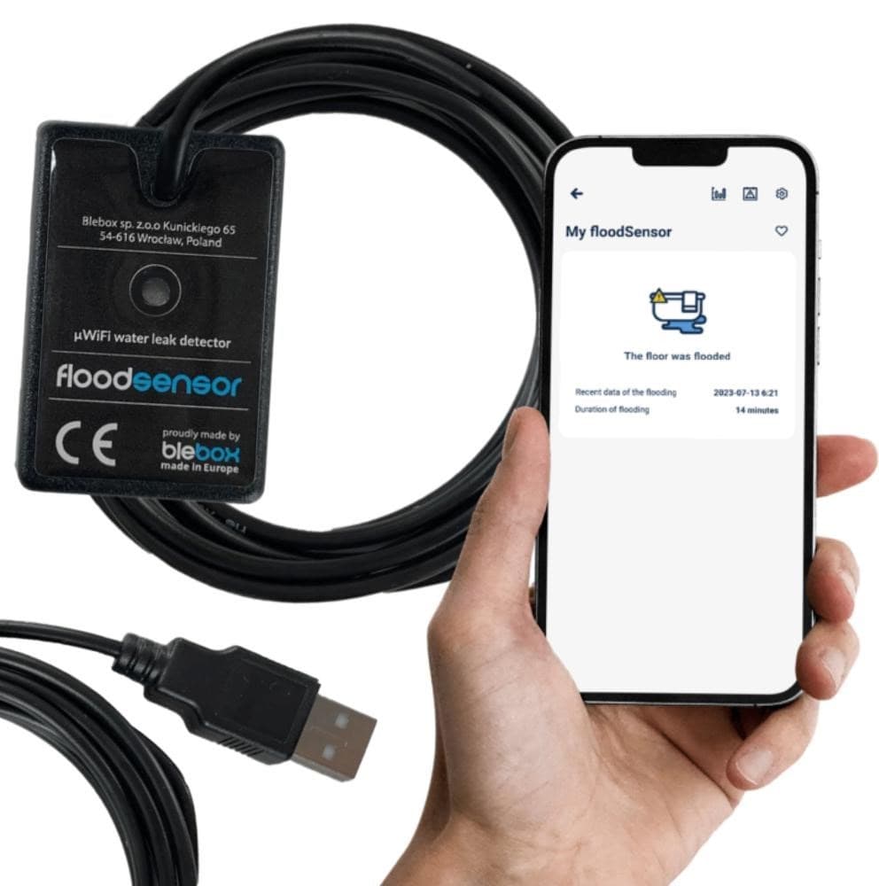Czujnik zalania WiFi BLEBOX floodSensor do inteligentnego domu