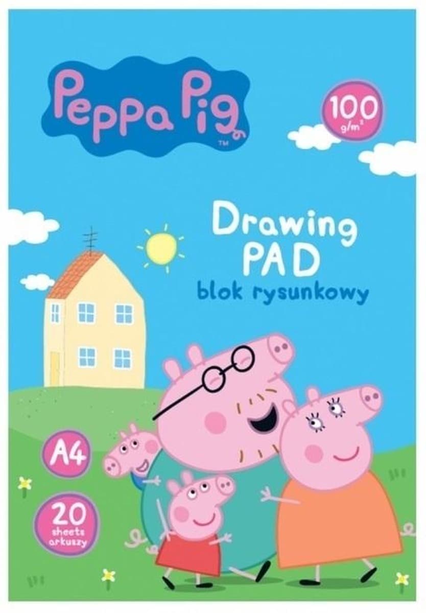 Blok rysunkowy A4 Świnka Peppa 20 kartek 10 sztuk