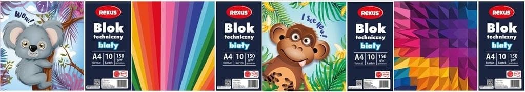 Blok techniczny A4 10 kartek biały do rysowania