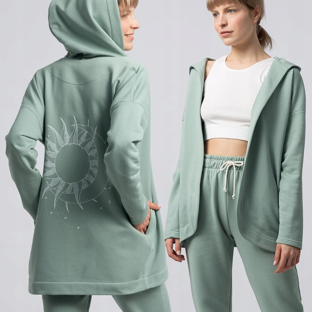 Blue Seven Bluza damska ze ściągaczem zielona M