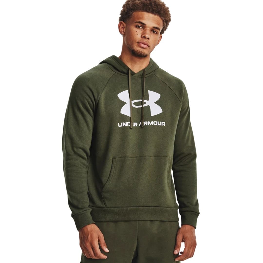 Bluza męska Under Armour Rival Fleece Logo HD oliwkowa
