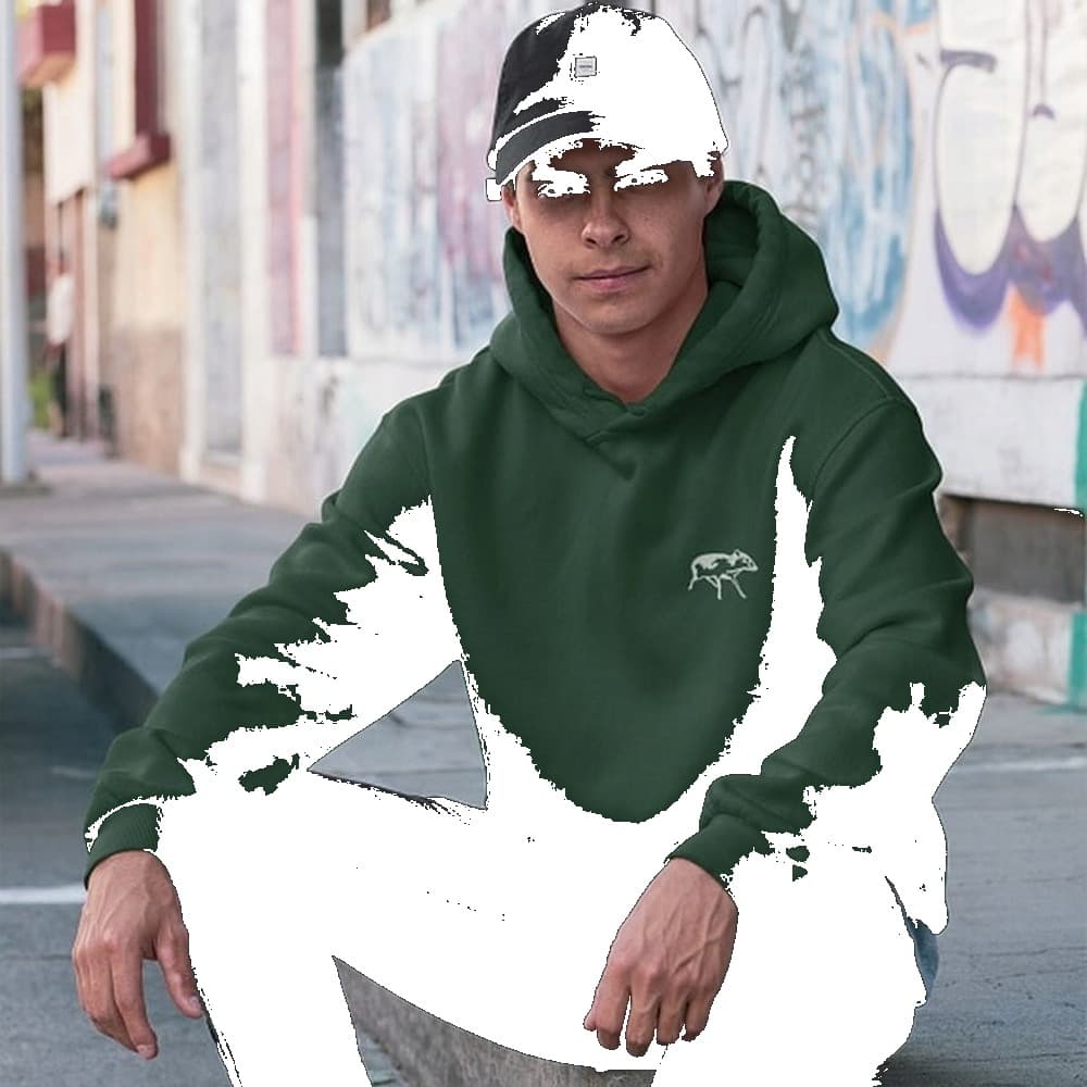 Bluza męska z logo zielona
