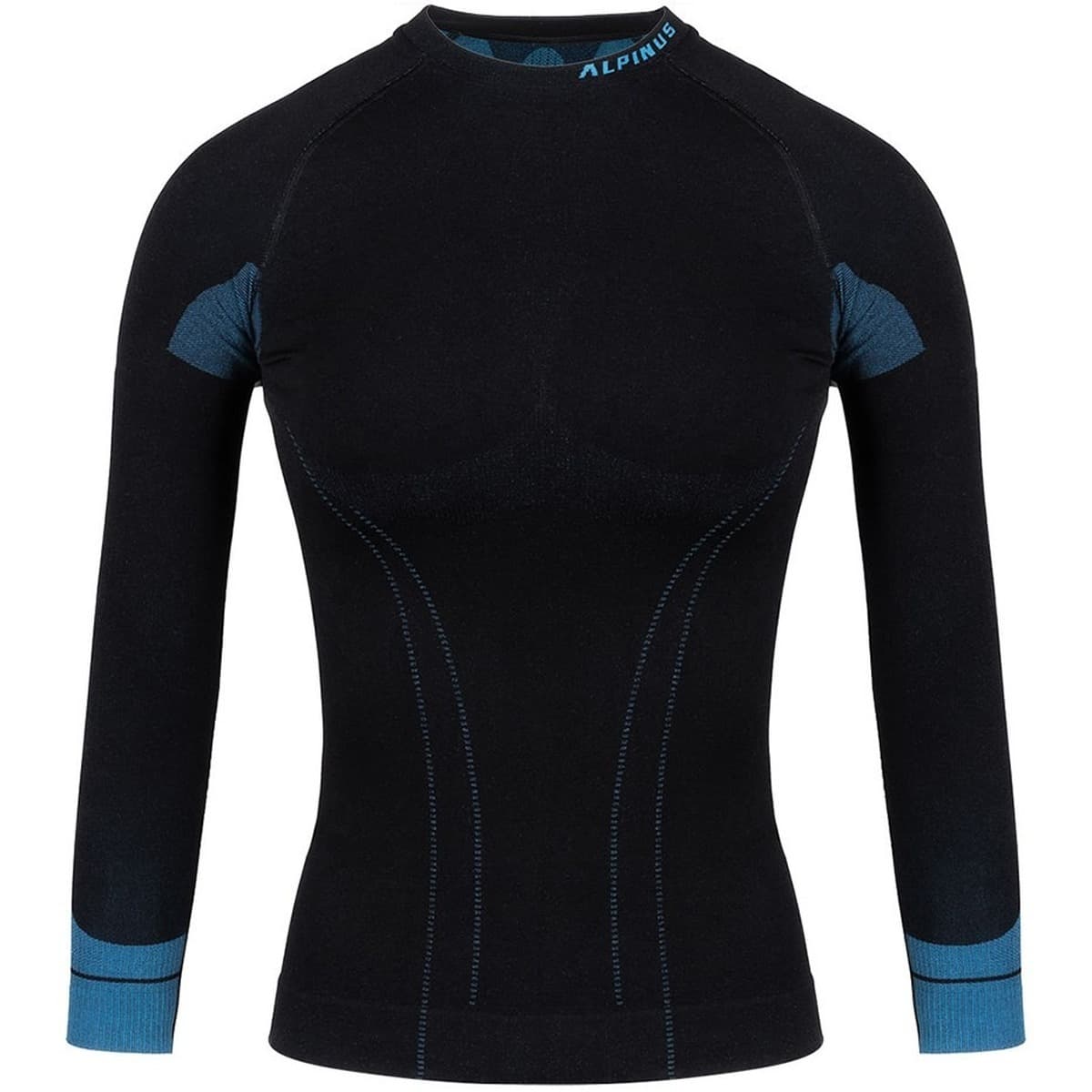 Bluza Termoaktywna Damska Alpinus Tactical Base Layer Czarno-Niebieska