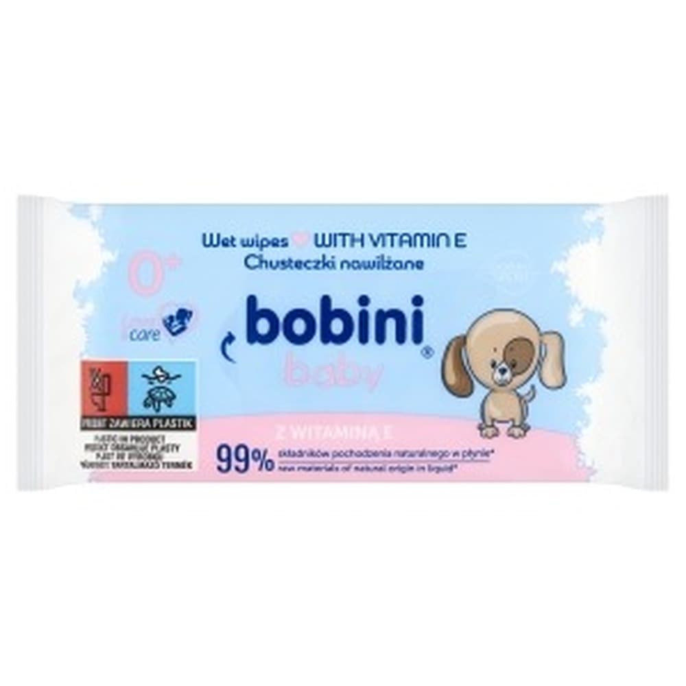 Bobini Baby chusteczki do pielęgnacji delikatnej skóry 60 sztuk
