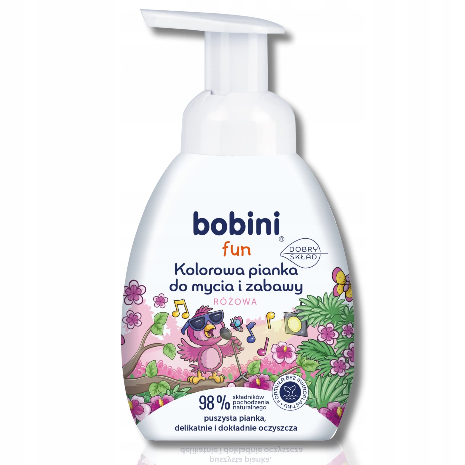 Bobini Fun pianka do mycia i zabawy różowa 300 ml