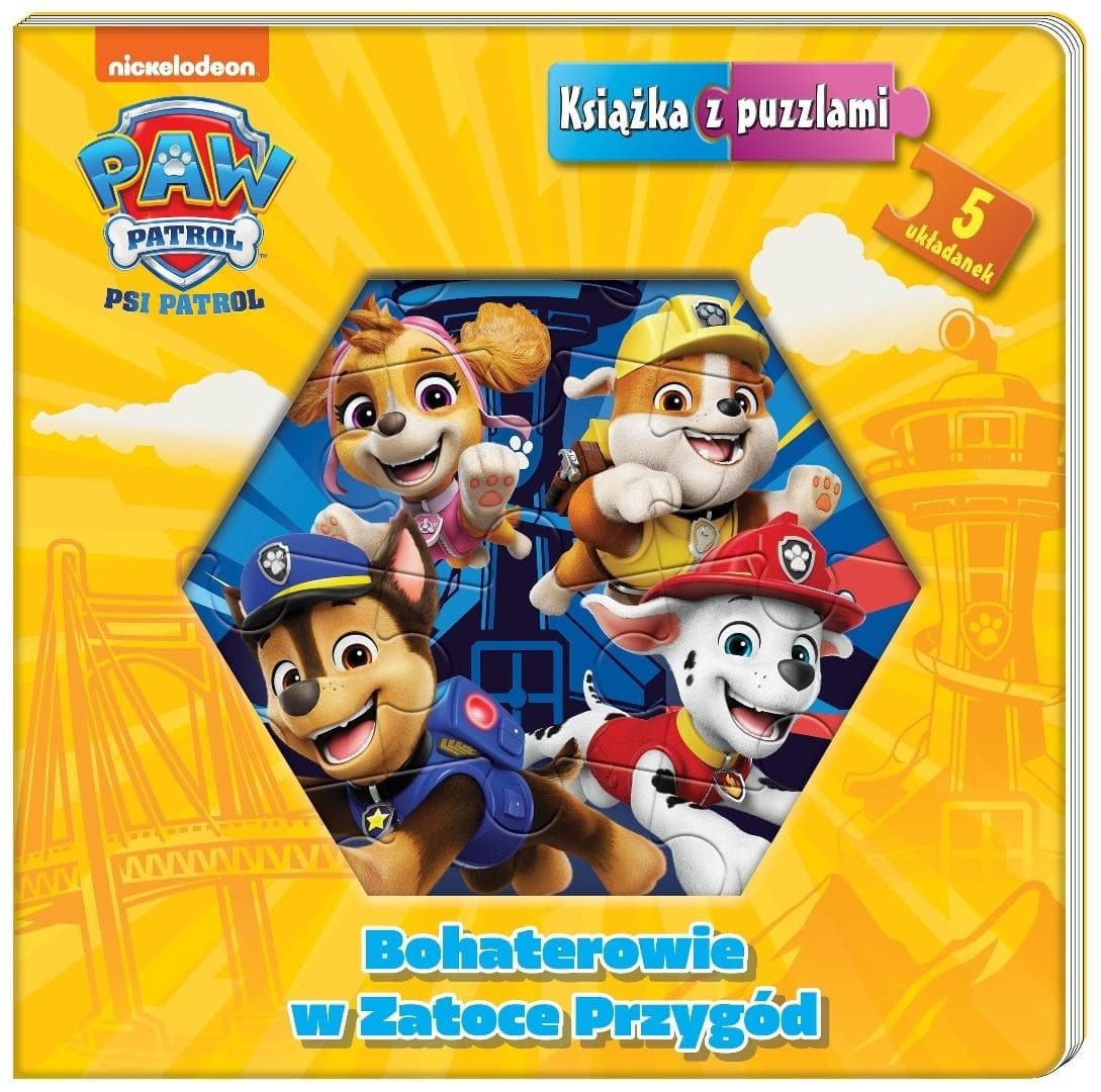 Psi Patrol. Bohaterowie w Zatoce Przygód. Książka z puzzlami