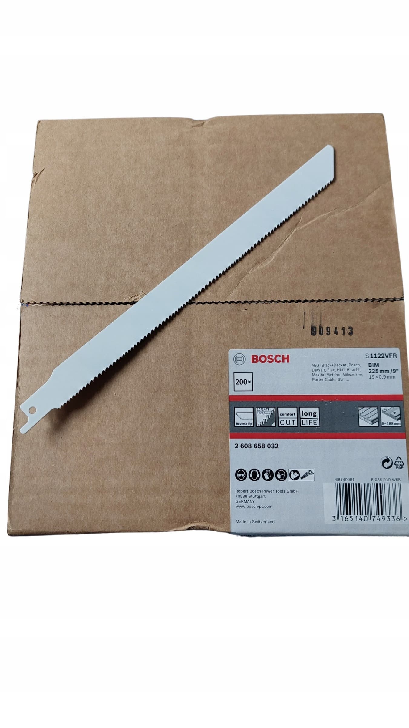 BOSCH S1122VFR 225mm BIMETAL brzeszczot do piły szablastej - 200 szt.
