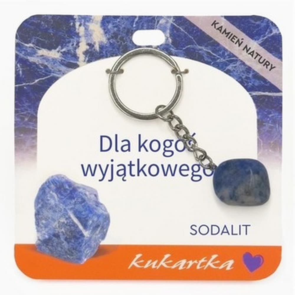 Brelok z kamieni naturalnych sodalit dla kogoś wyjątkowego