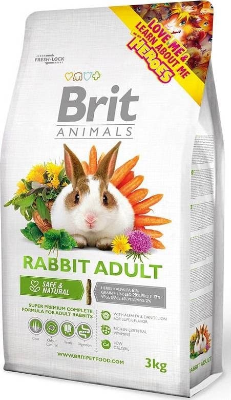 Brit Animals Rabbit Adult Karma dla królika 3 kg