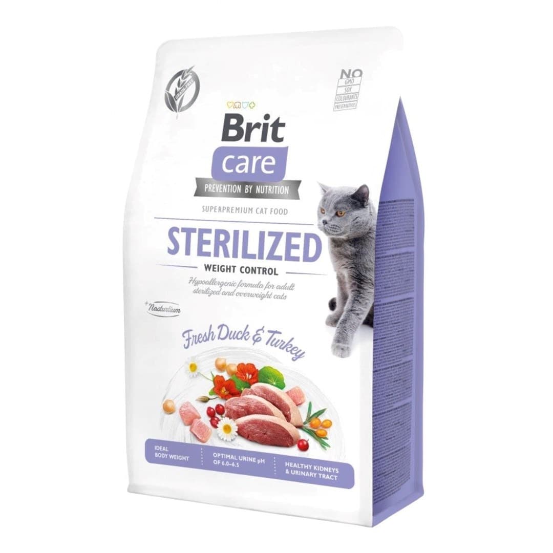 Brit Care Grain-Free Sterilized Weight Control - karma dla kota - 7 kg