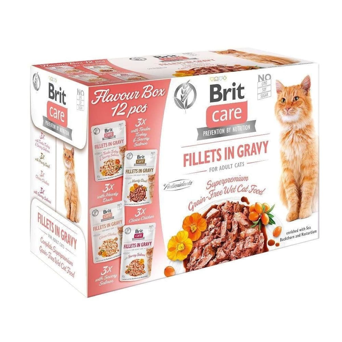 Brit Care Filety w sosie dla dorosłych kotów 12x85g