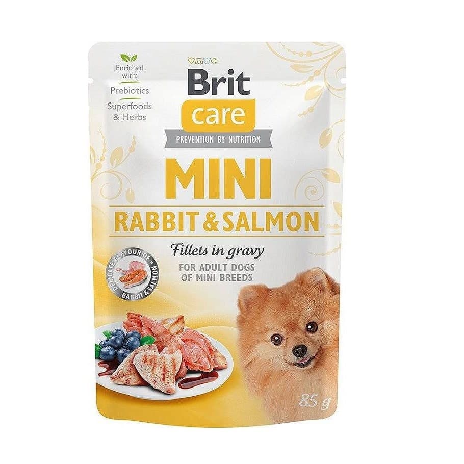 Brit Care Mini Pouch Rabbit & Salmon - mokra karma dla psa - 85 g