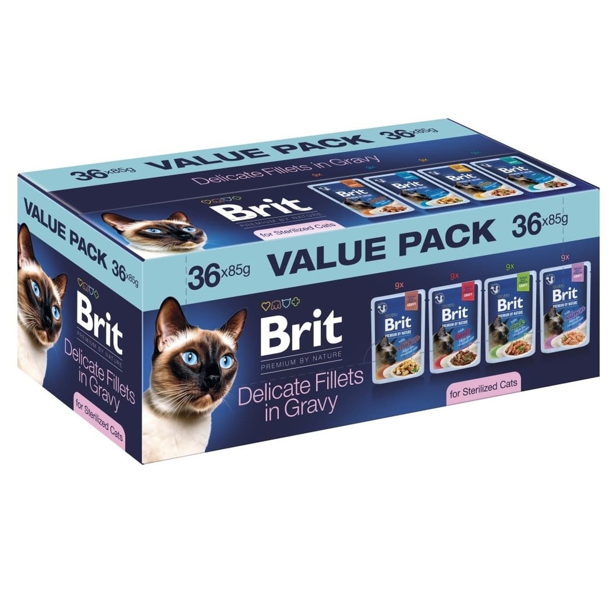 Brit Delicate Fillets in Gravy mokra karma dla kota 36 x 85 g
