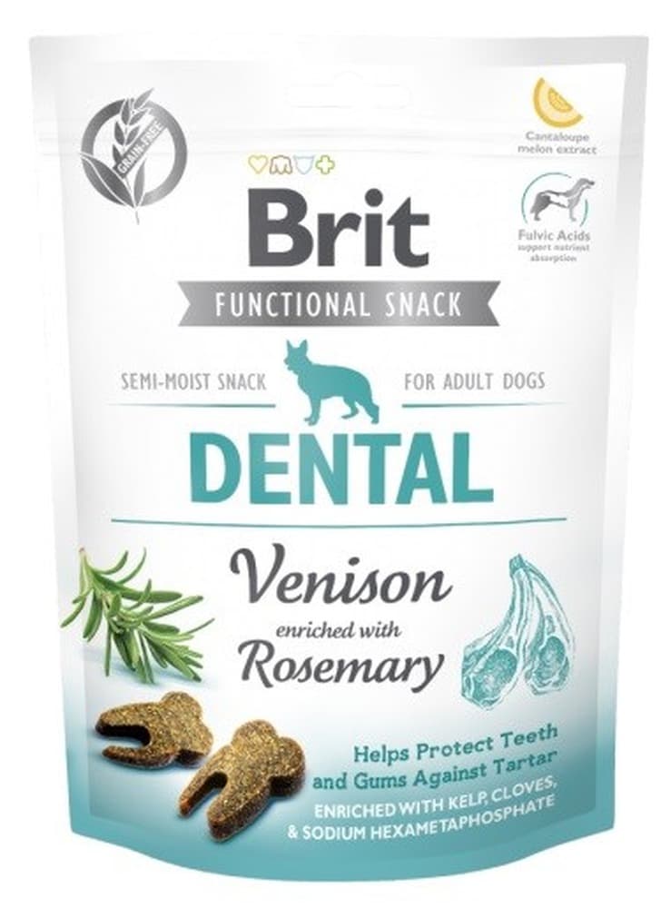 Brit Functional Snack Dental z Sarną - Przysmak dla psa - 150 g