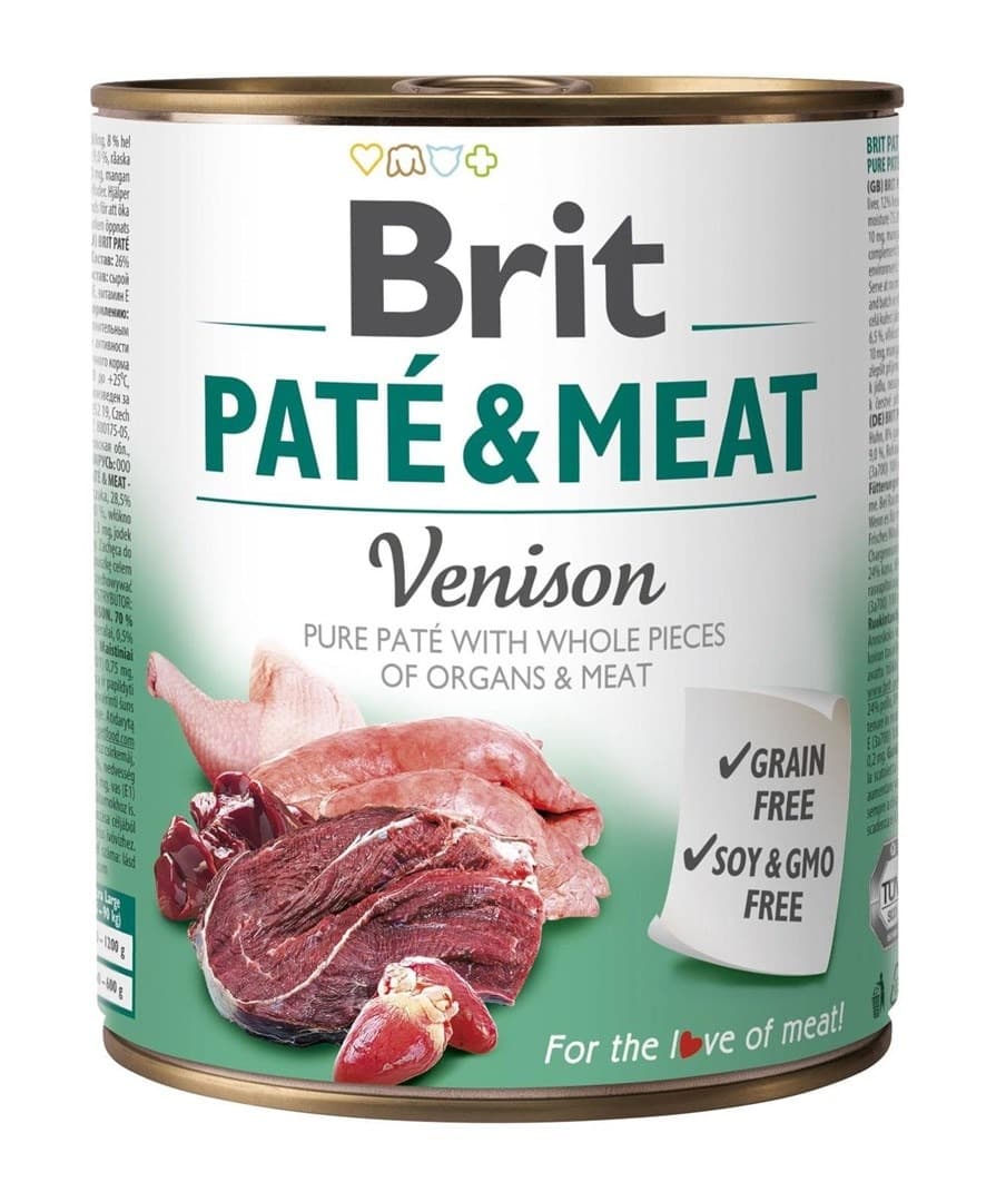 Brit Paté & Meat Dziczyzna - mokra karma dla psa - 800 g