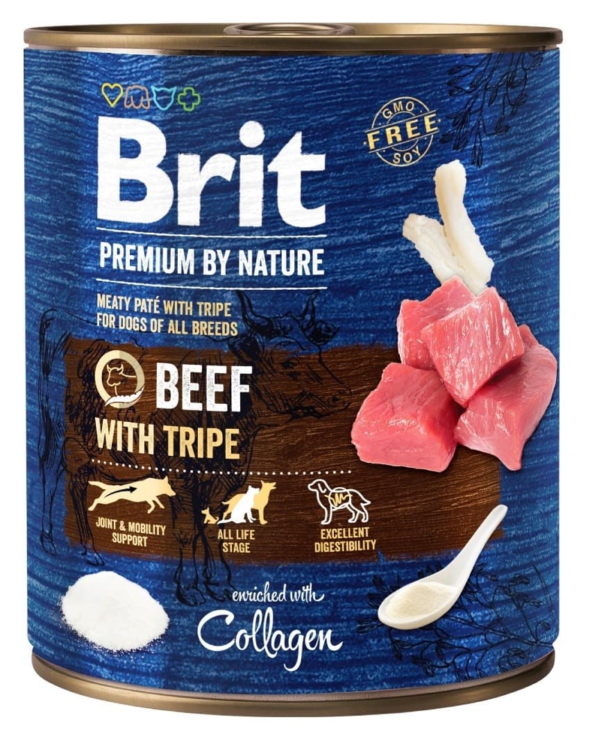 Brit Premium wołowina z żołądkami - mokra karma dla psa - 800 g