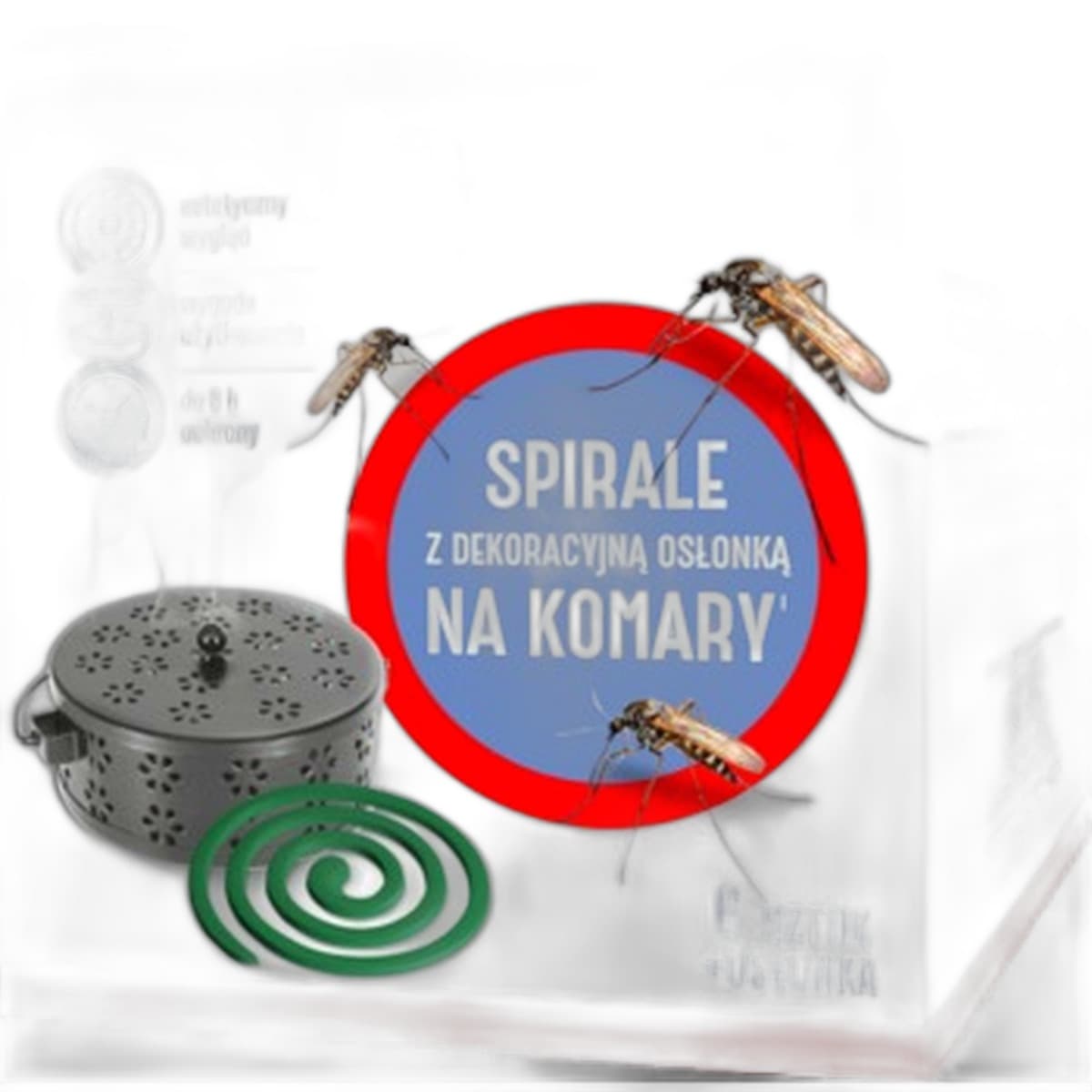 BROS - spirale na komary z dekoracyjną osłonką stalową 6 szt