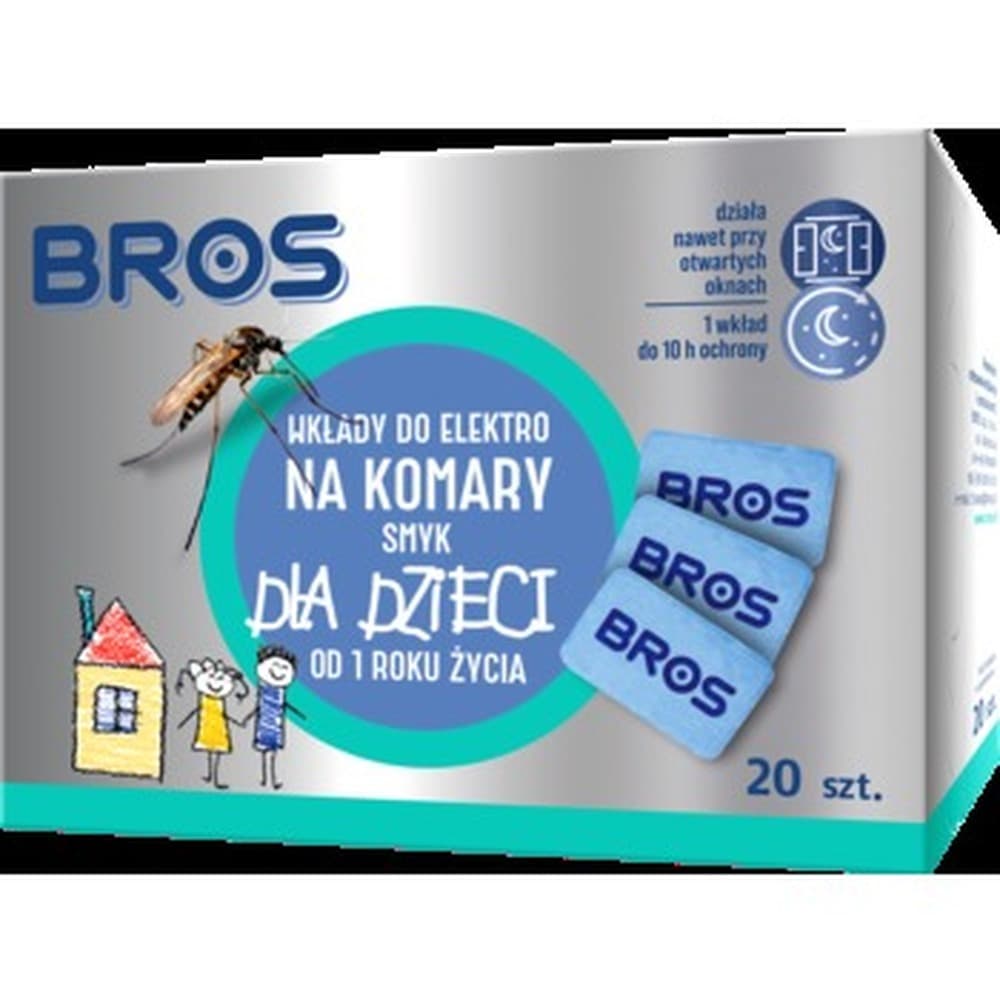 Bros wkłady do elektrofumigatora dla dzieci 20 sztuk