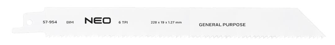 Brzeszczoty do piły szablastej 228 mm 6 TPI 2 sztuki