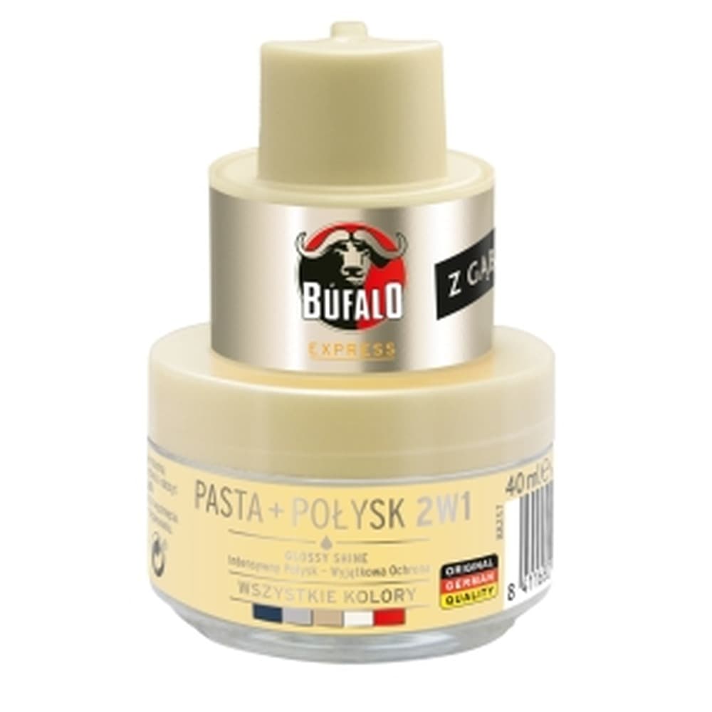 Bufalo pasta i nabłyszczacz 2w1 do butów bezbarwna 40 ml