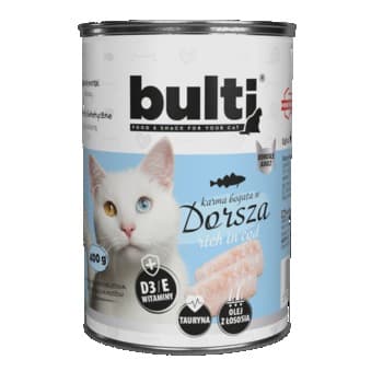 BULTI Mielonka z Dorszem przysmak dla kota 400g