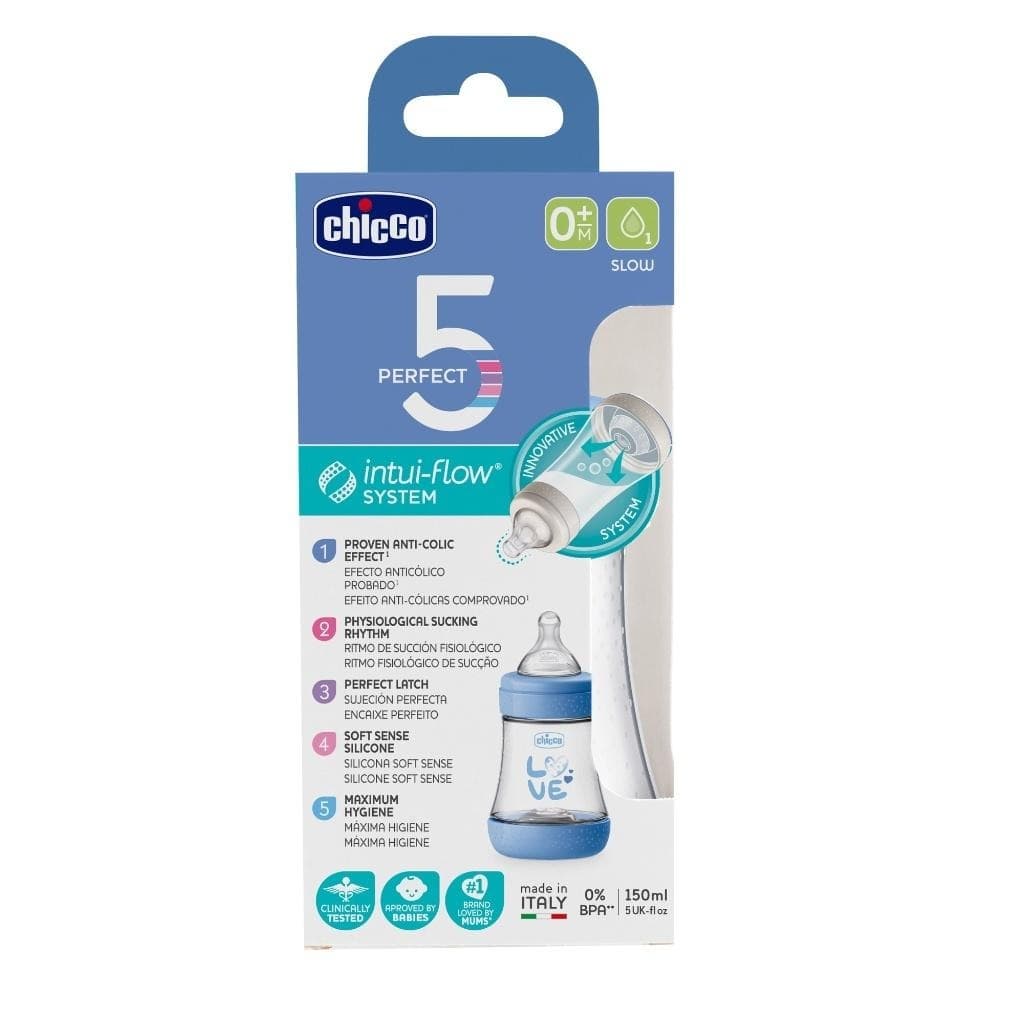 Butelka antykolkowa Chicco Perfect5 150 ml dla chłopca 0m+