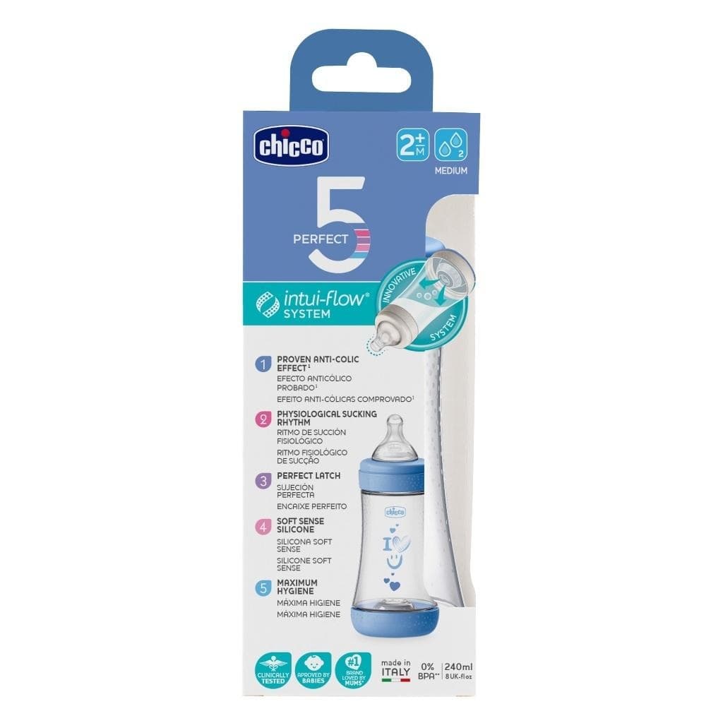 Butelka antykolkowa Chicco Perfect5 240 ml dla chłopca