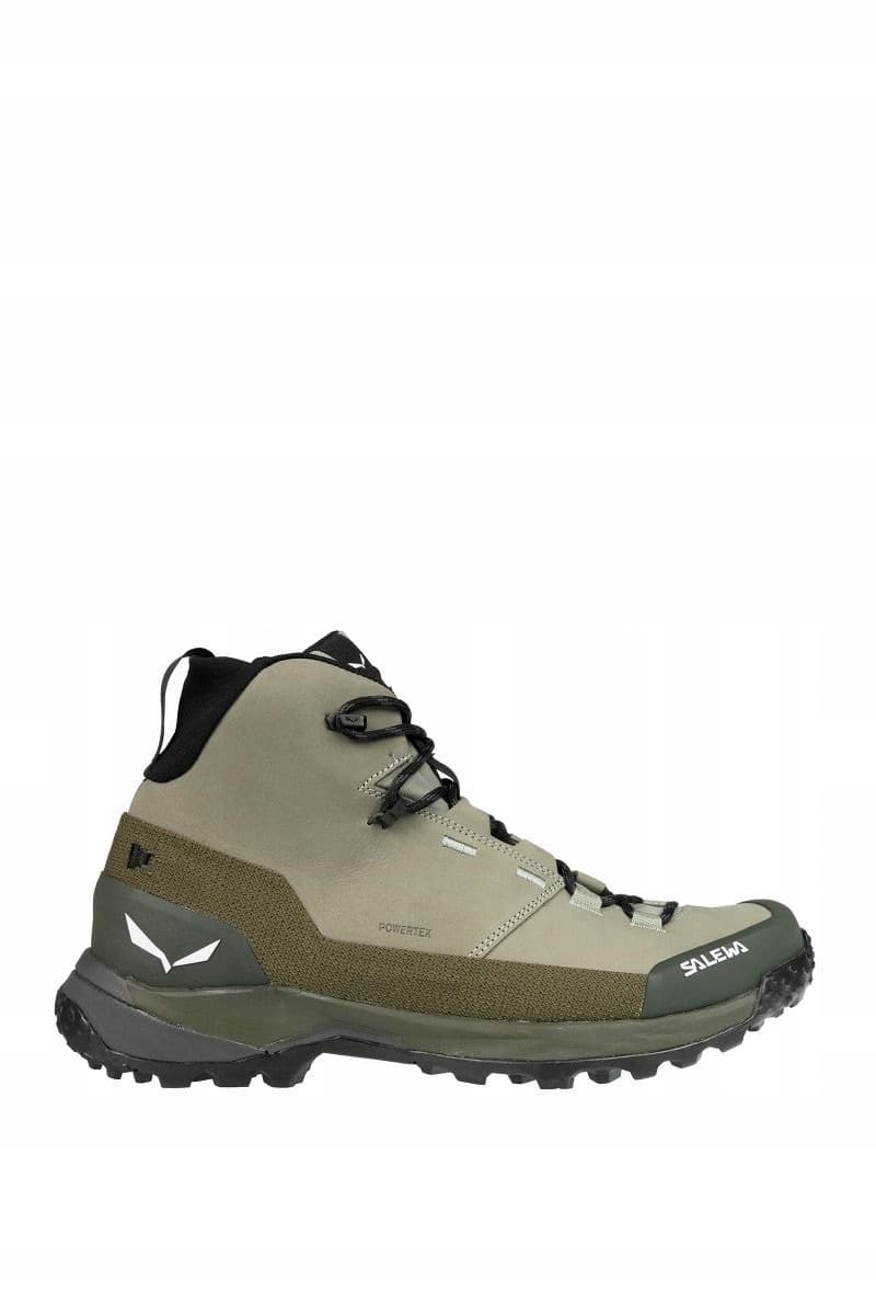 Buty trekkingowe skórzane Salewa Puez Leather Mid PTX Shadow/Dark Olive rozmiar 42