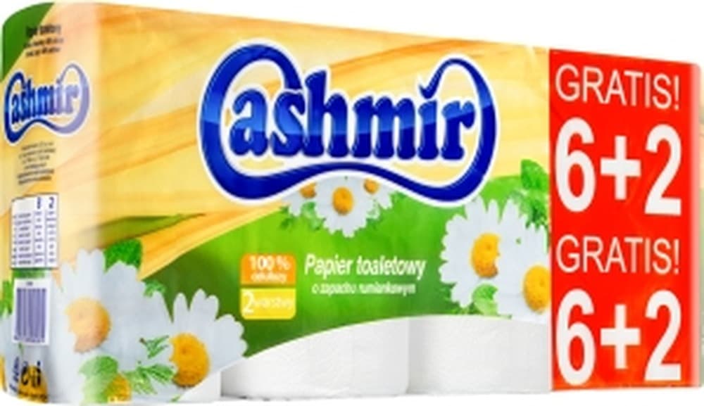 Cashmir Papier Toaletowy 6+2 Rolki 2-warstwowy
