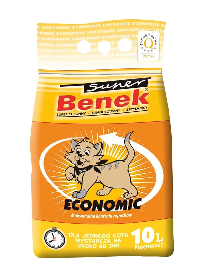 CERTECH Super Benek Economic żwirek dla kota zbrylający 10 l
