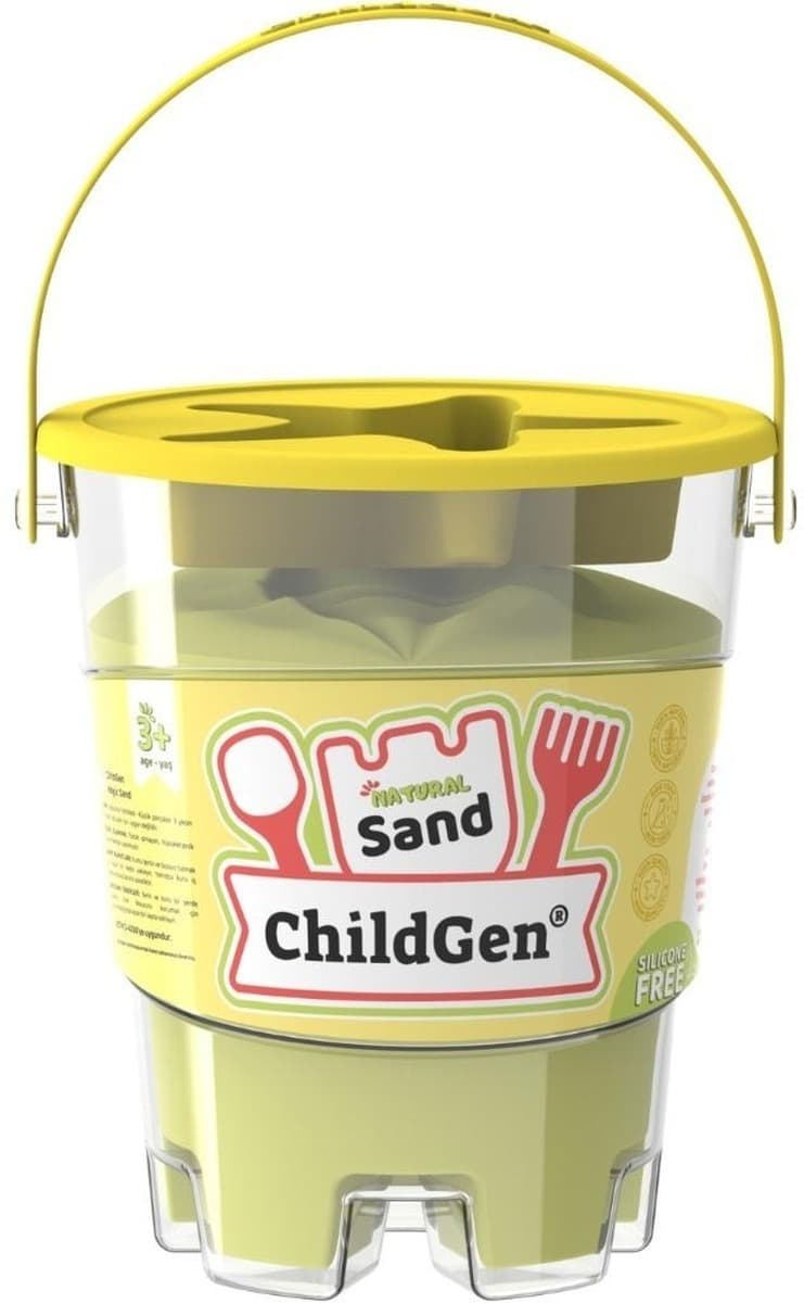 ChildGen Piasek Kinetyczny Naturalny Żółty 500g do zabawy sensorycznej