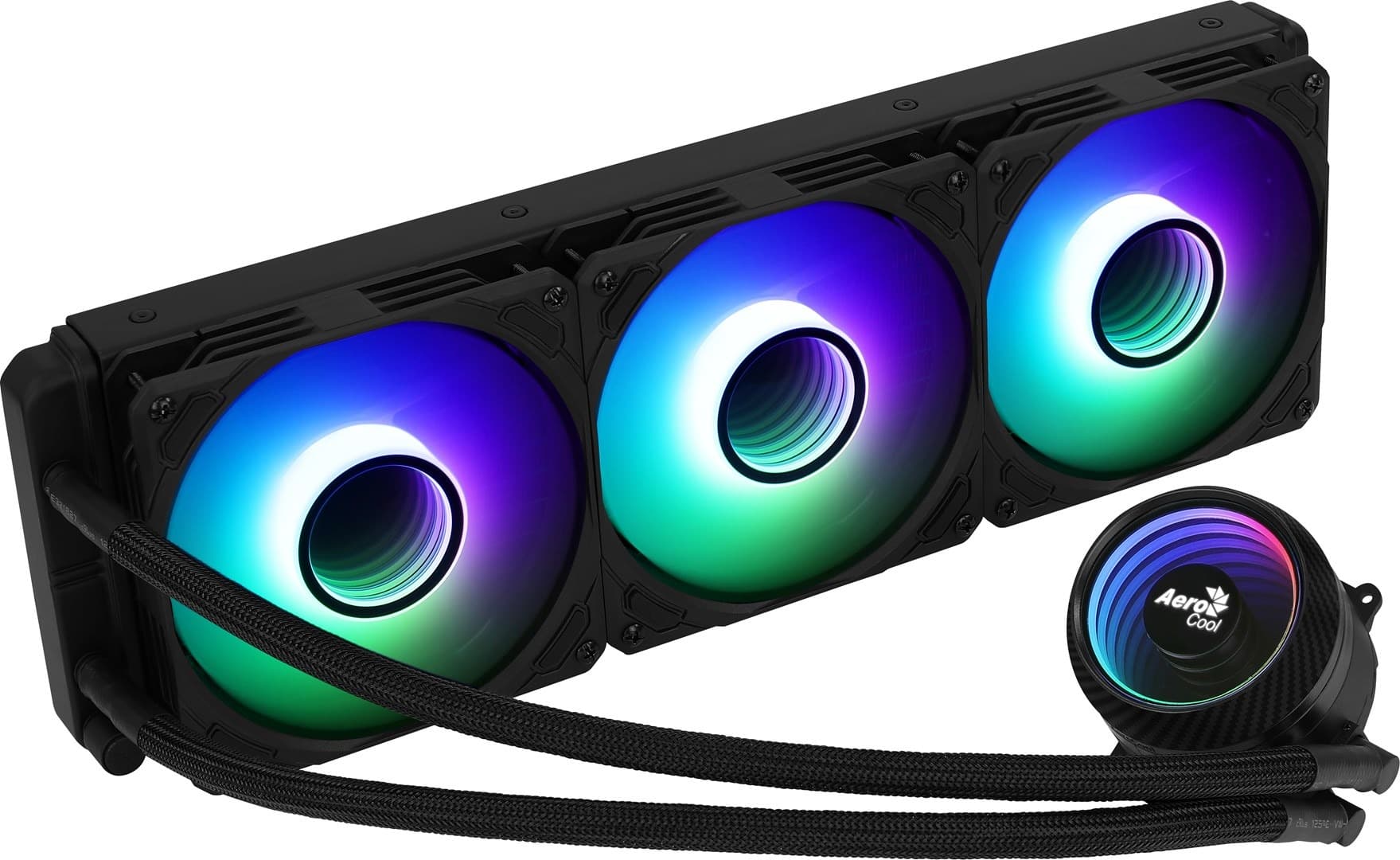 Chłodzenie wodne procesora 360 mm ARGB czarne