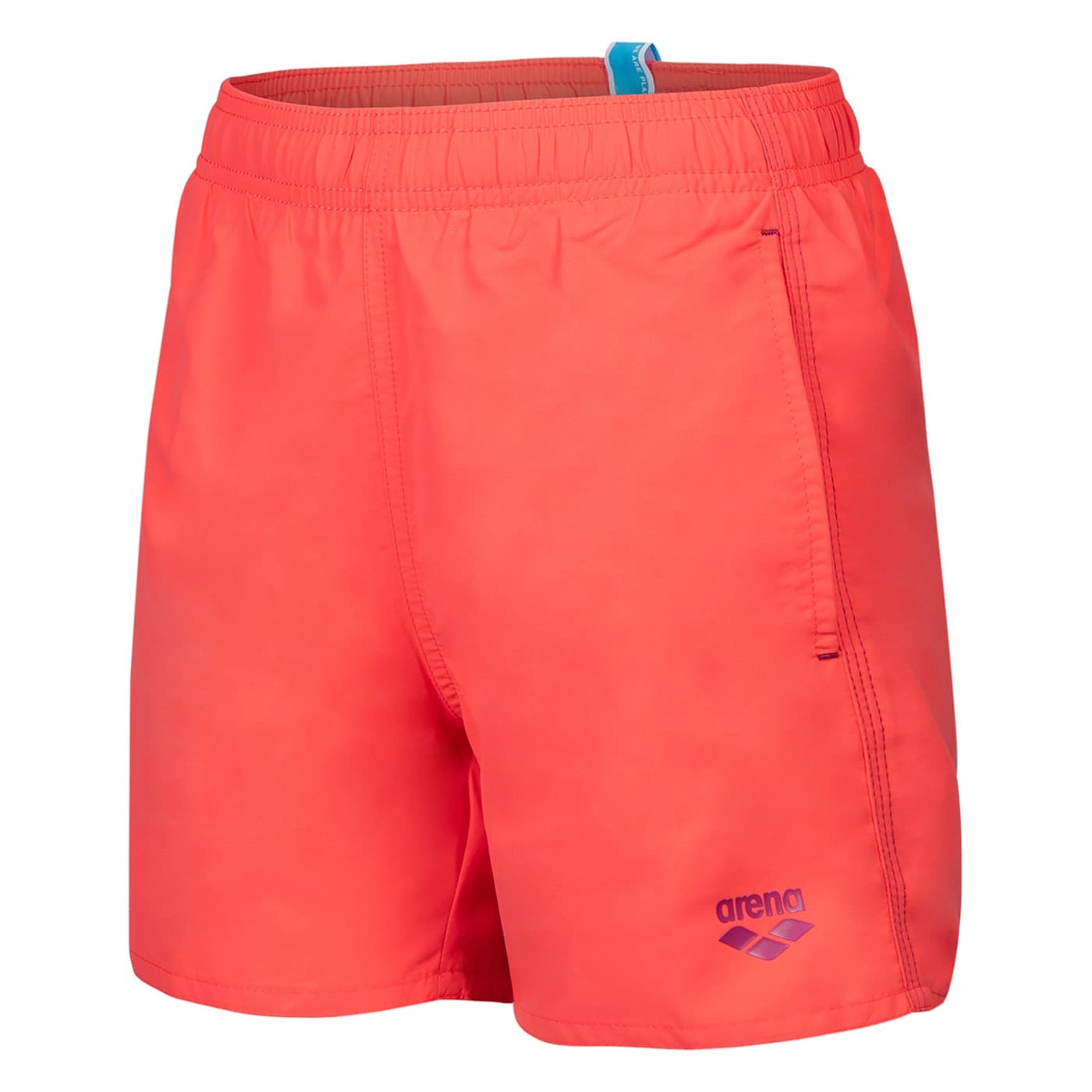 Chłopięce Szorty Arena Boys' Beach Boxer Solid R pomarańczowo-koralowo-ciemnofioletowe