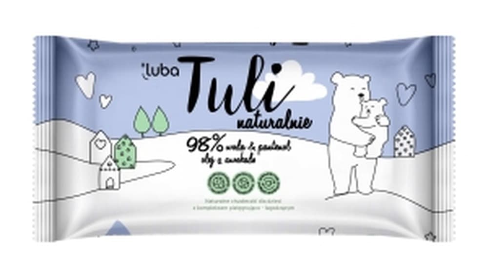 Chusteczki nawilżane dla dzieci Luba Tuli 50 sztuk 98% naturalne