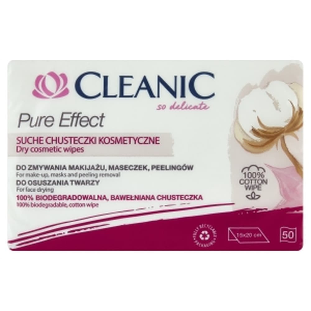 Cleanic Chusteczki Pielęgnacyjne Pure Dla Dzieci 50 sztuk