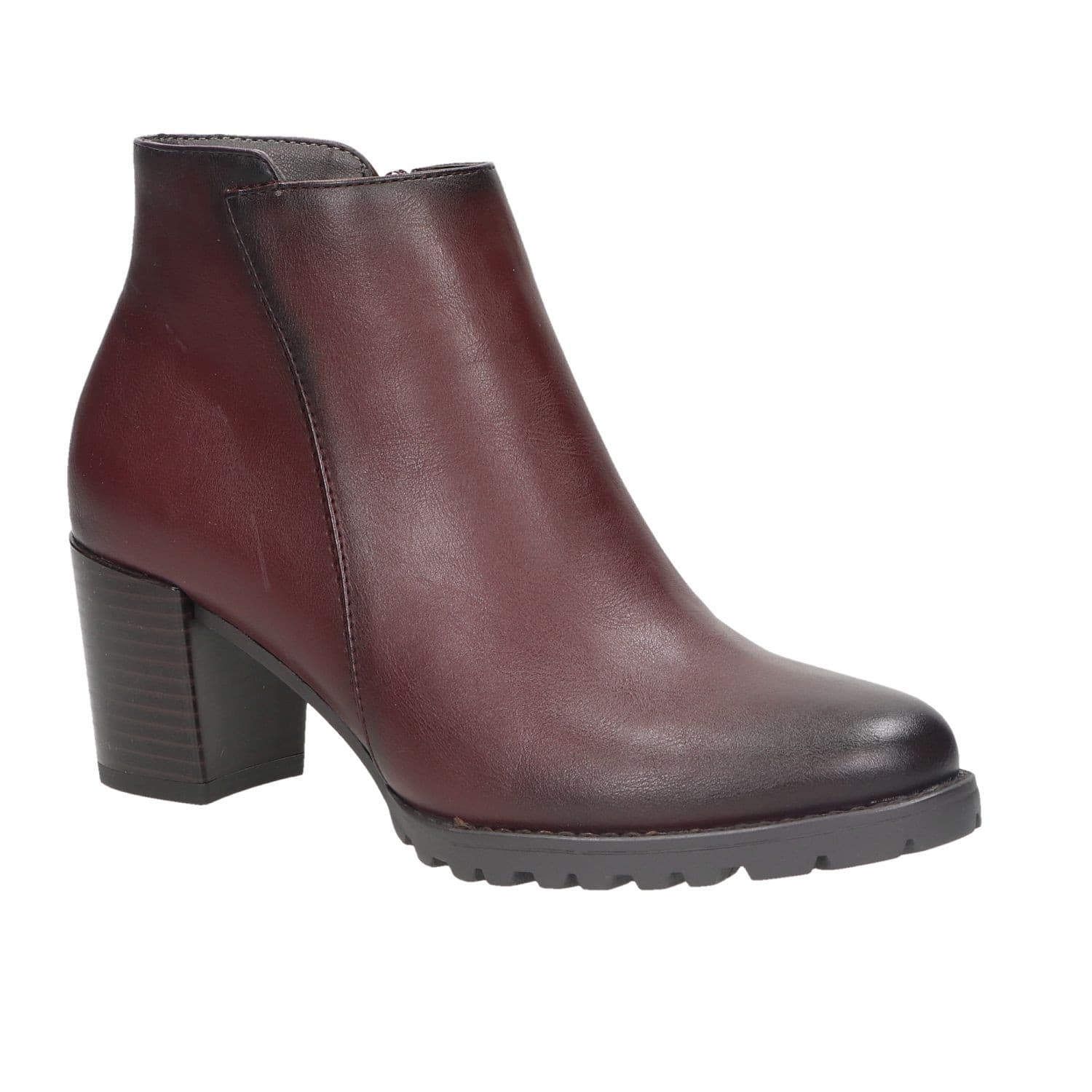 Cityline bordowe botki damskie - eleganckie i wygodne obuwie