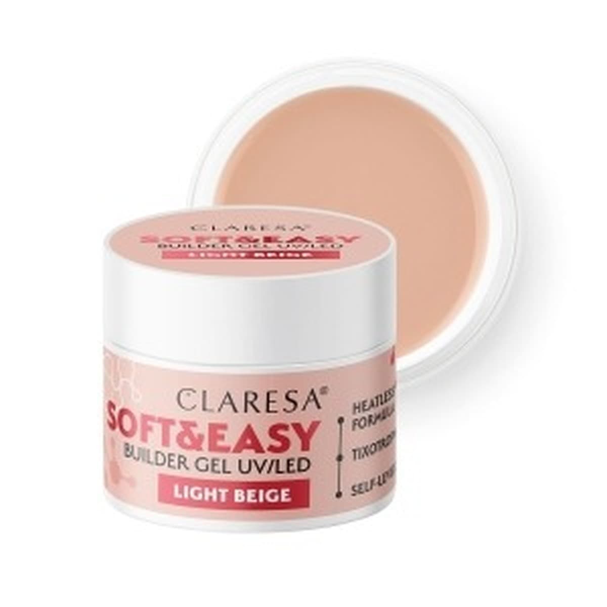 Claresa Żel budujący Soft&Easy Light Beige 45 g