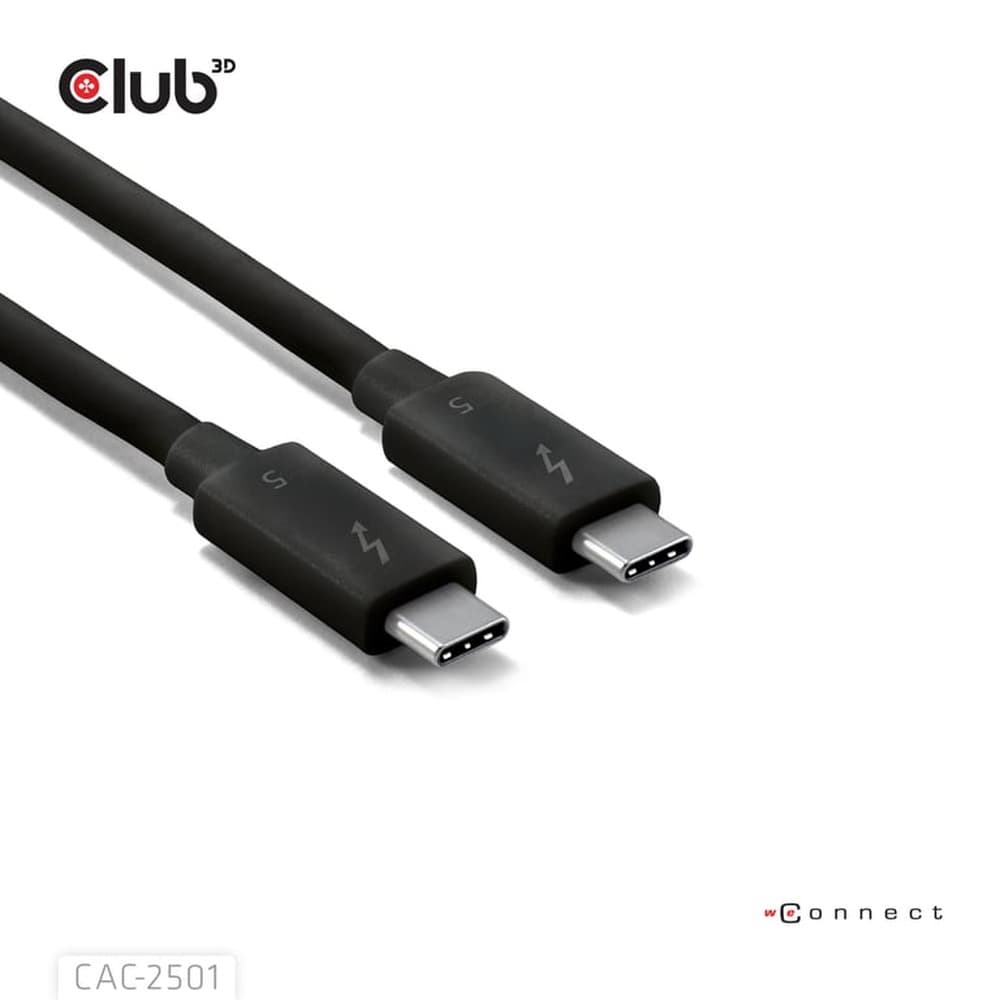 CLUB3D CAC-2501 kabel Thunderbolt 1m 120Gbit/s Czarny