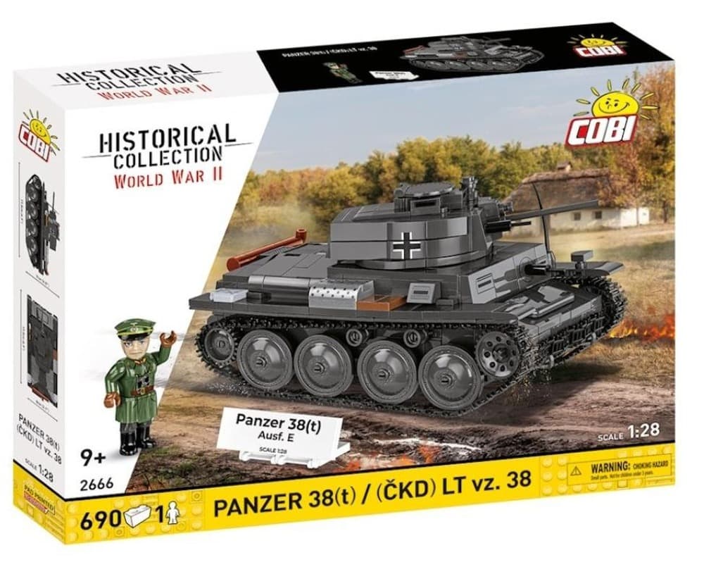 COBI Klocki Czołg Panzer 38(t) Ausf.M / LT vz. 38 2w1 690 elementów